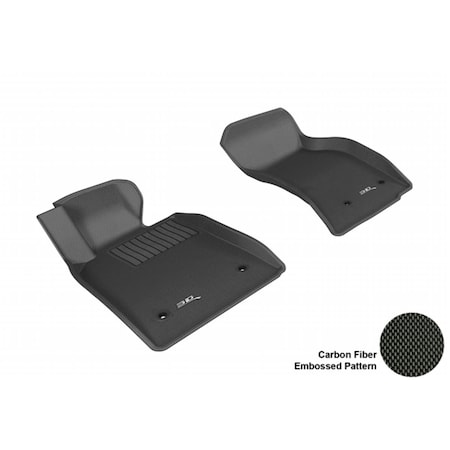 3D Maxpider CADILLAC ATS 2013-2014 KAGU BLACK R1 Floor Mat L1CD00611509